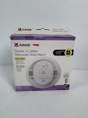 Kidde 30CUDR-V Smoke & Carbon Monoxide Voice Alert Alarm Detector, AA Battery